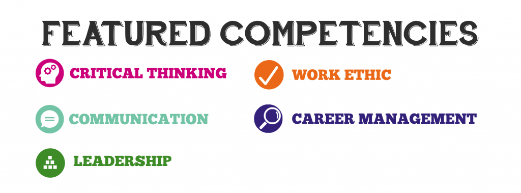 Featured competencies: critical thinking, work ethic, communication, career management, leadership